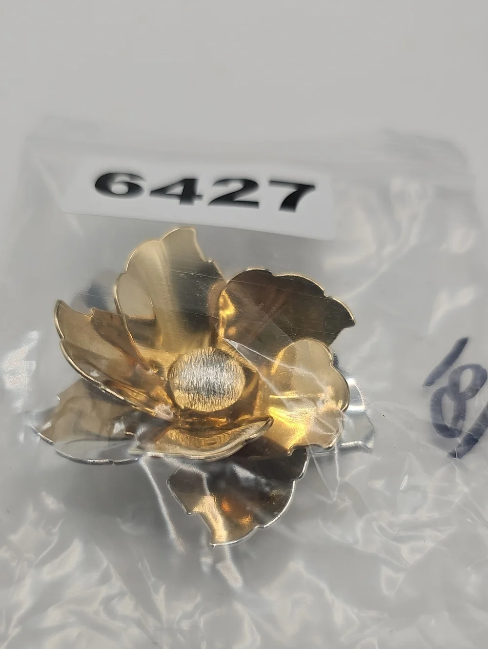 Sara Co. Elegant Two-Tone Gold Floral Brooch